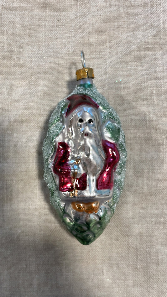 Nostalgic Santa Claus on a Pinecone | Nostalgie Christbaumschmuck