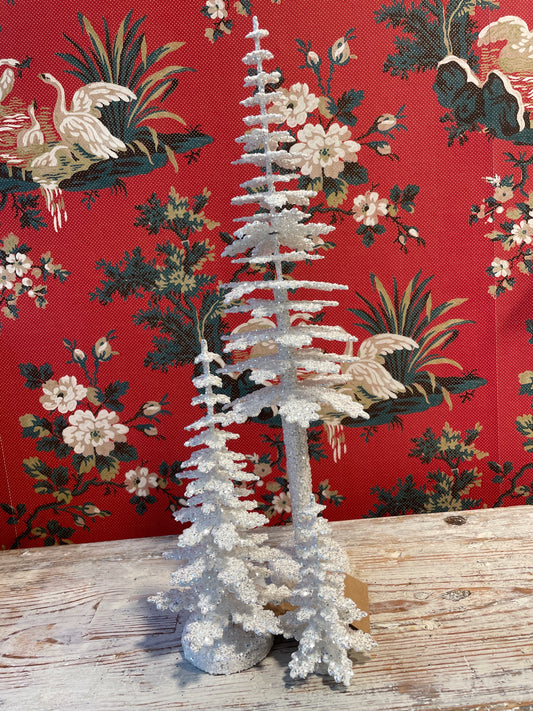 Brilliant White Glitter Spruce Christmas Tree - 20cm | Ino Schaller