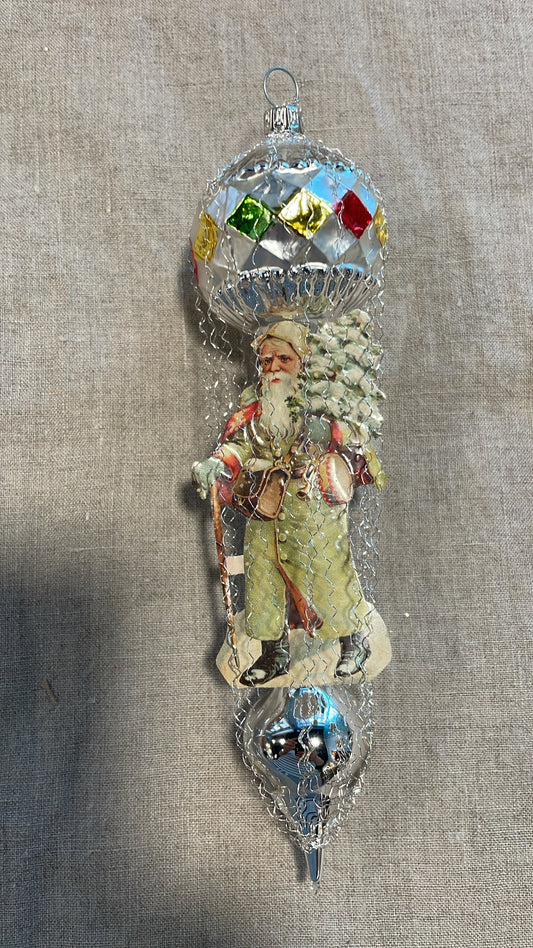 Victorian Balloon Santa | Nostalgie Christbaumschmuck