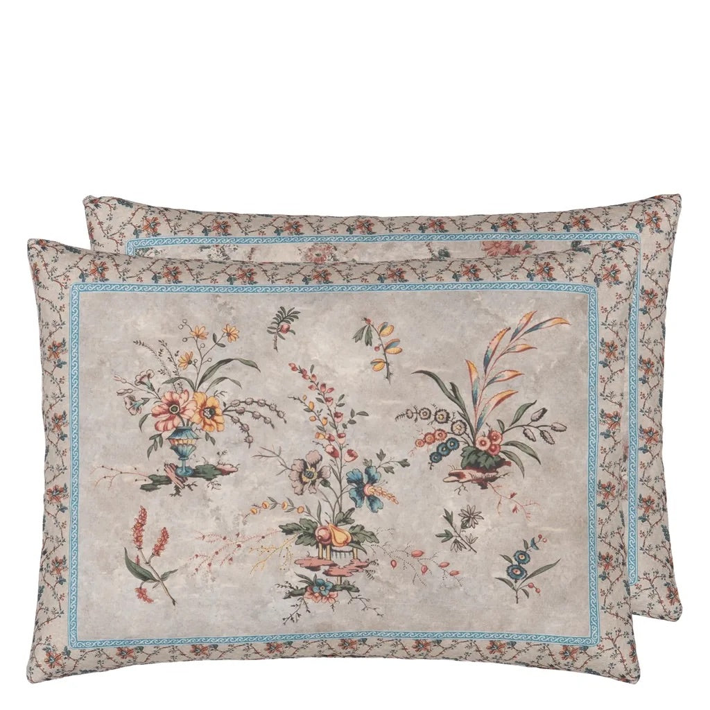 Vintage Floral Linen Cushion - John Derian