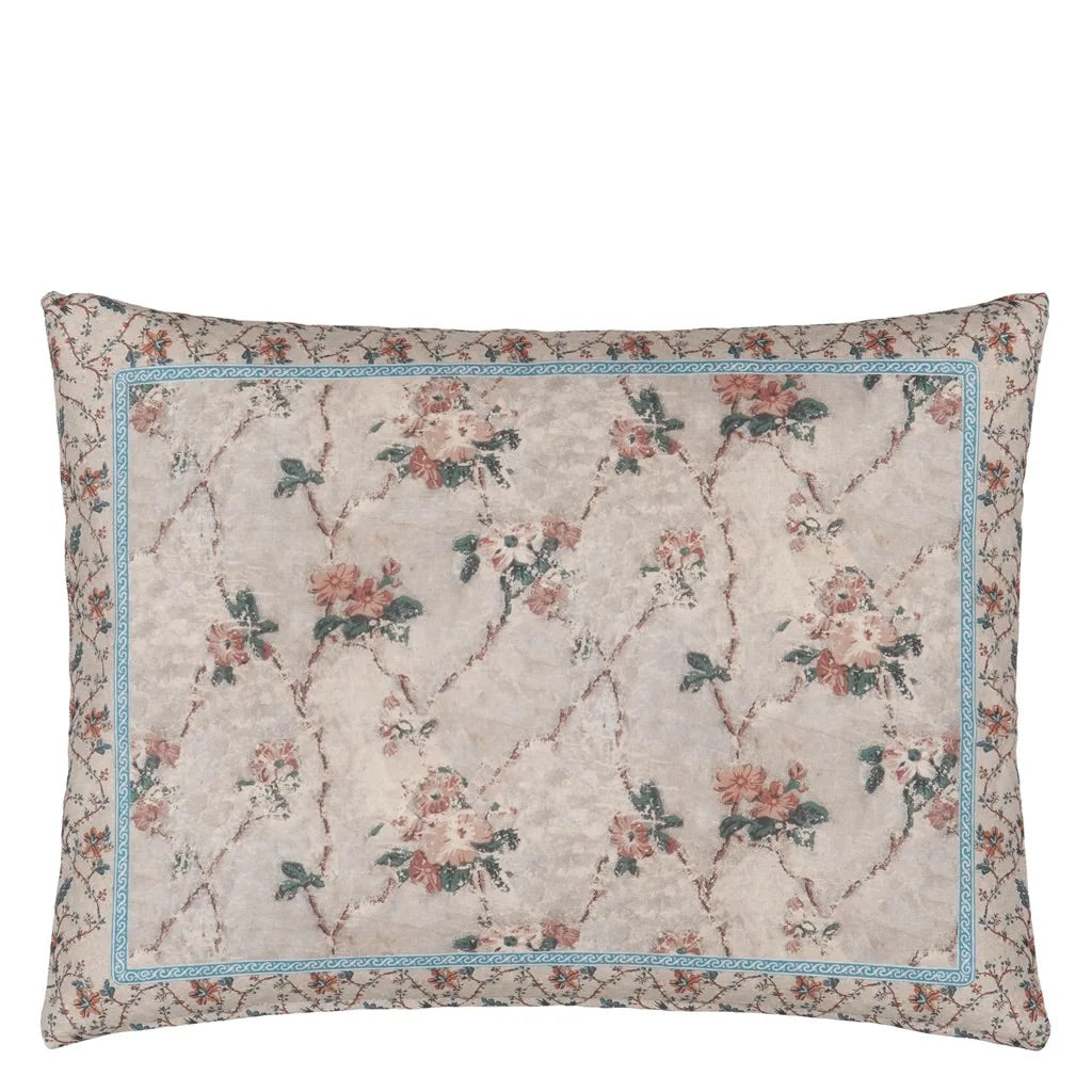 Vintage Floral Linen Cushion - John Derian