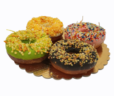 Assorted Donut Wax Candle handmade in Italy by Cereria Introna