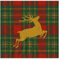 Reindeer Tartan Red Dinner Napkins - BON TON goods