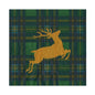 Reindeer Tartan Green Cocktail Napkins by Caspari