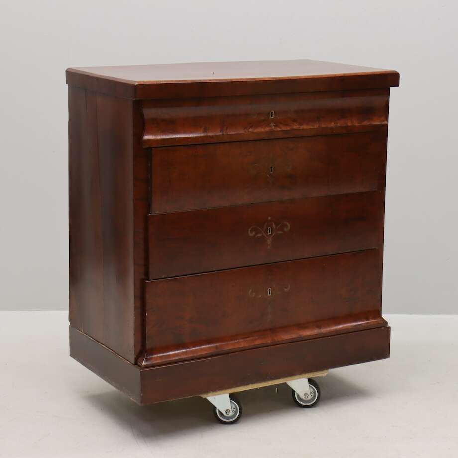 19th Century Birch Chest of Drawers with Inlay - Bon Ton goods