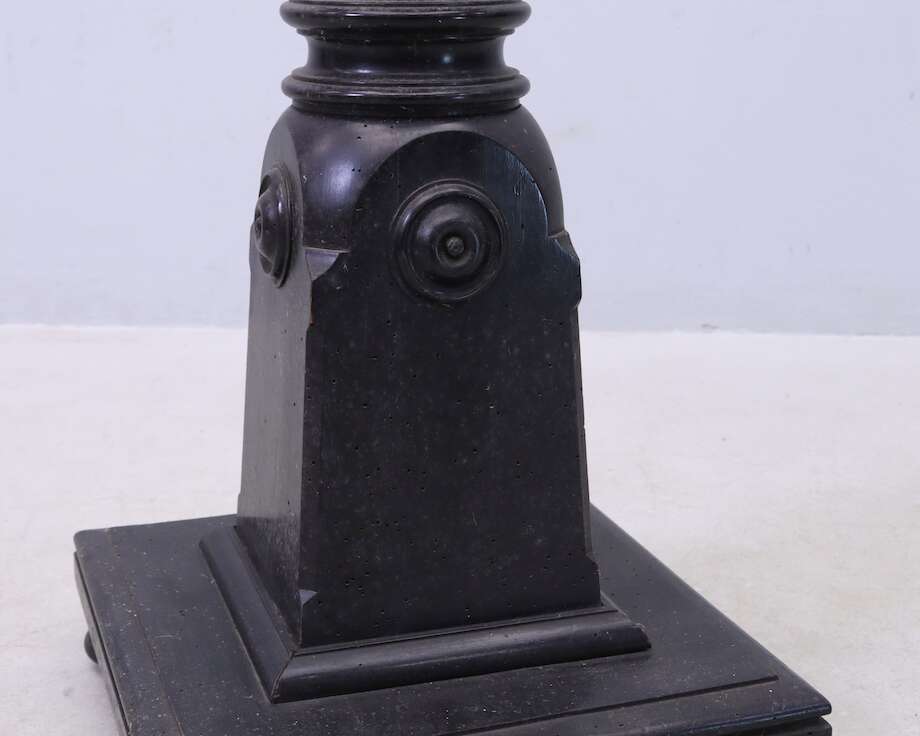 19th Century Blackened Wood Pedestal - Bon Ton goods