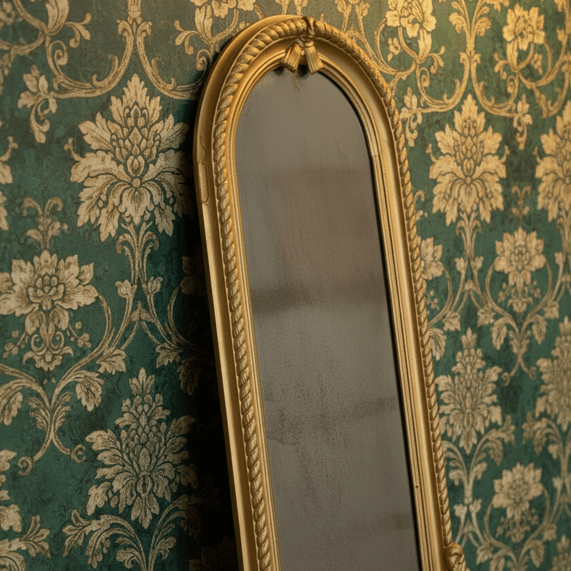 19th Century Gilded Wall Mirror with Braided Rope & Tassel Carving - Bon Ton goods