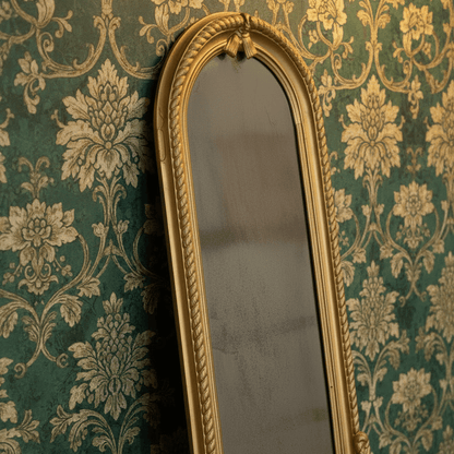 19th Century Gilded Wall Mirror with Braided Rope & Tassel Carving - Bon Ton goods