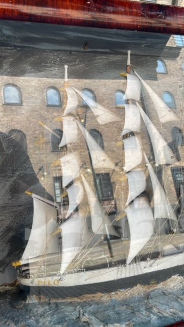 19th Century Ship Diorama — Framed Maritime Scene - BON TON goods