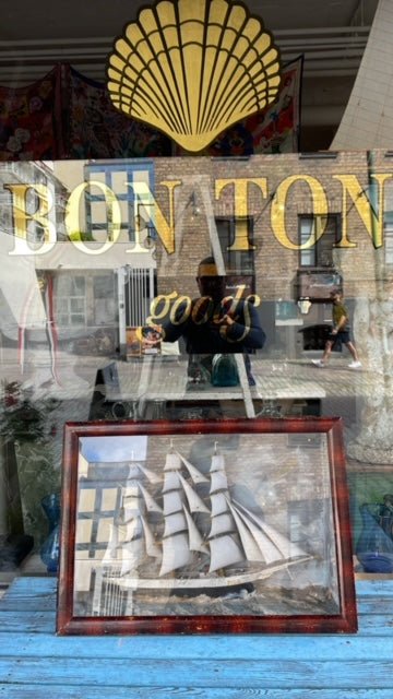 19th Century Ship Diorama — Framed Maritime Scene - BON TON goods