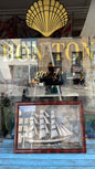 19th Century Ship Diorama — Framed Maritime Scene - BON TON goods