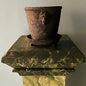 Grey Unglazed Lion Pot with Saucer on Legs | Handmade Erik Bendtsen Ceramics