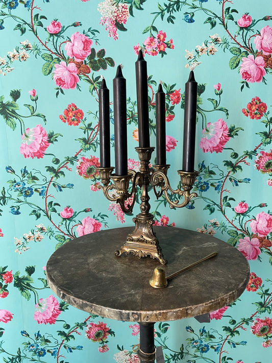 Antique Brass Five-Arm Candelabrum I.