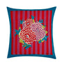 Arabesque Corolla Natural Coffee Cushion Cover 45x45 | Lisa Corti