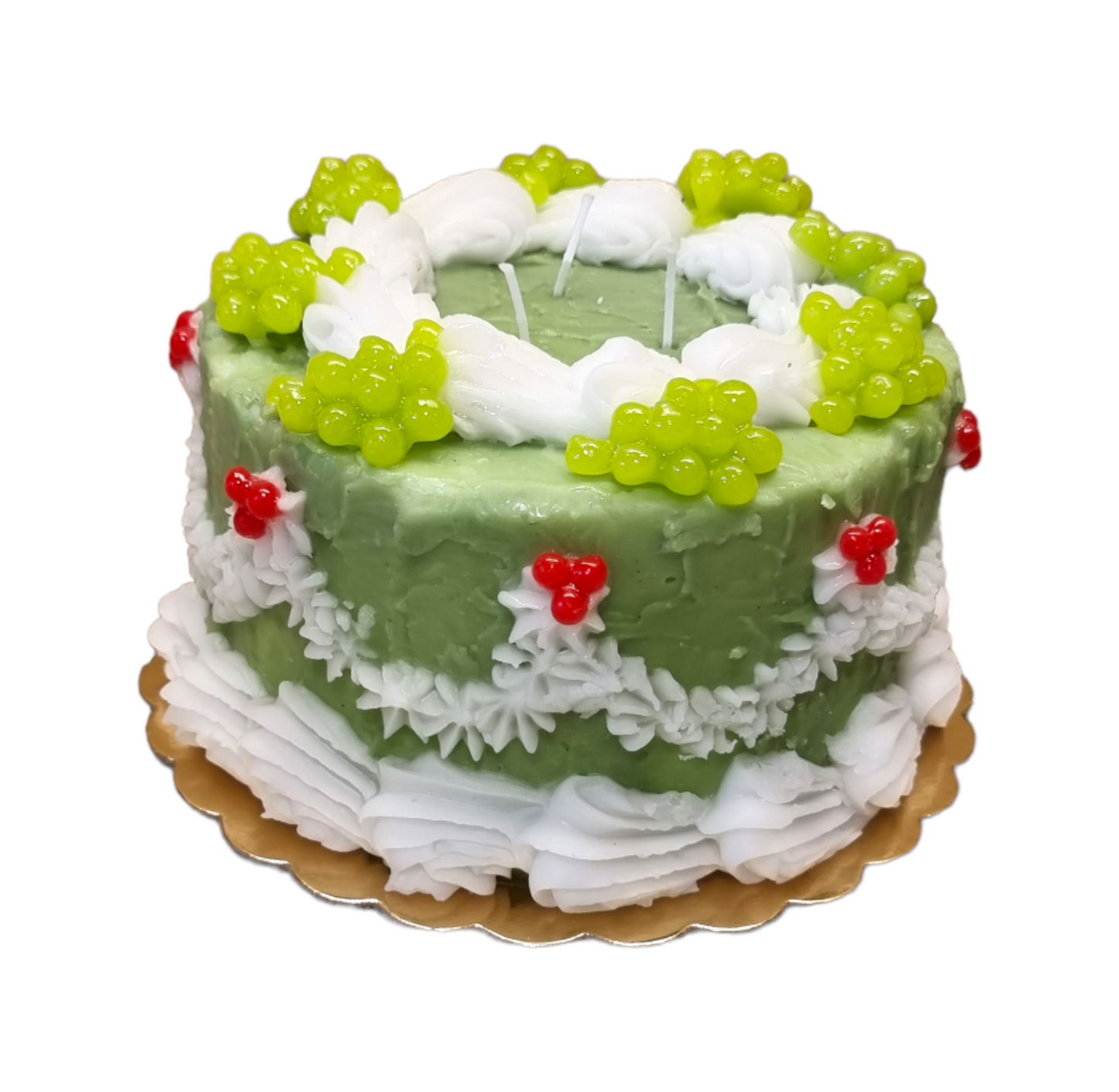Green Cake with Grapes - Candela Torta Verde con Uva Wax Cake | Cereria Introna