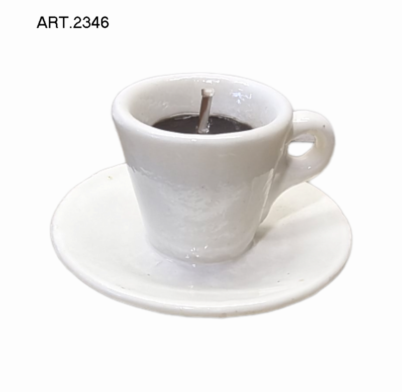 Coffee Cup Wax Candle handmade in Italy by Cereria Introna