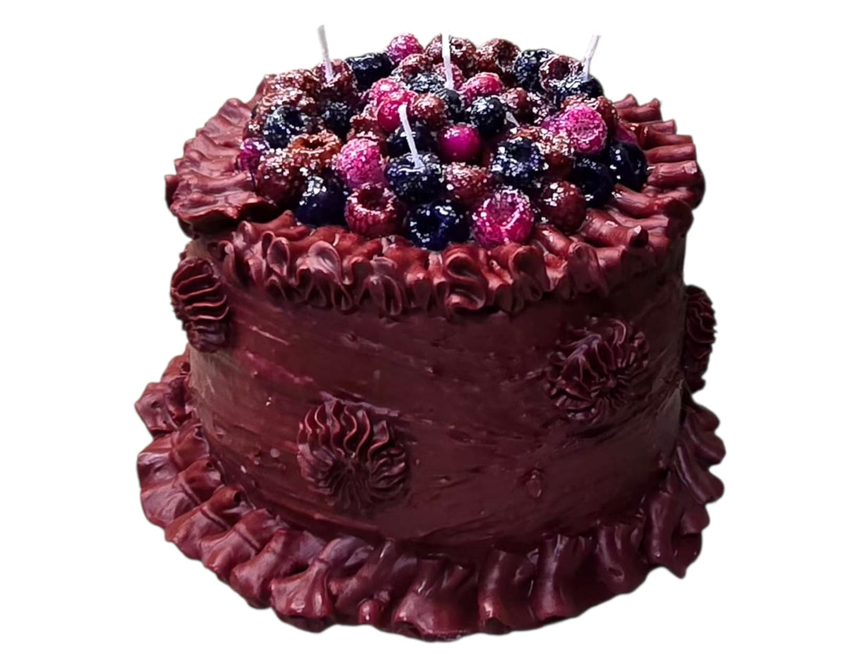 Bordeaux Wild Berry Cake Wax Candle handmade in Italy by Cereria Introna