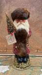 Deep Red Beaded with Gold Trim Fur Hat & Muff | Ino Schaller