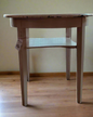 Vintage Dutch Round Table with Shelf – Painted White