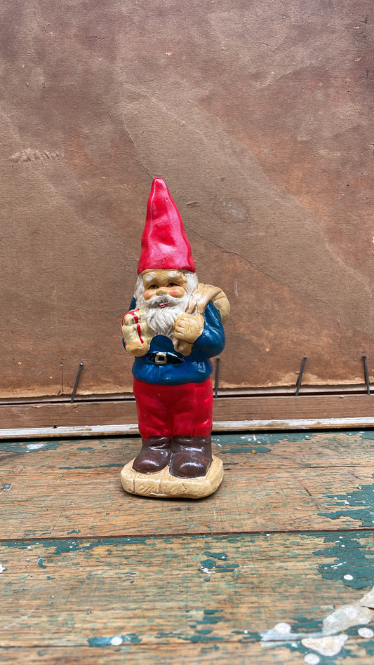 Vintage Scandinavian Gnome Santa Figurine | Swedish Tomte Christmas Decor