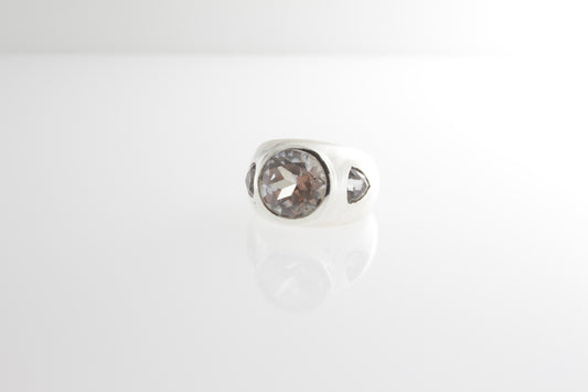 Venice Ring - Rock Crystal + Topaz