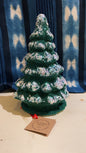 Green with Frost Christmas Tree - Beaded Papier-Mache| Ino Schaller
