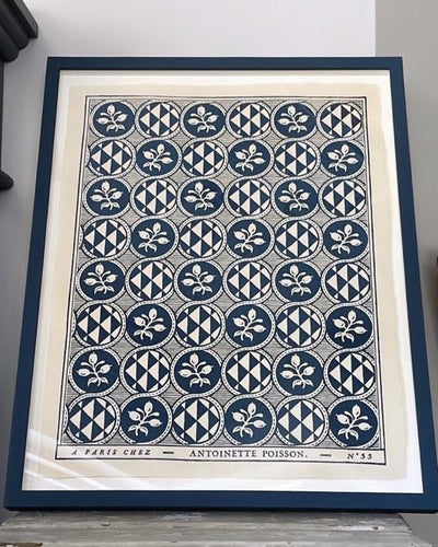 55B 'Olives' Domino Paper - FRAMED - Bon Ton goods