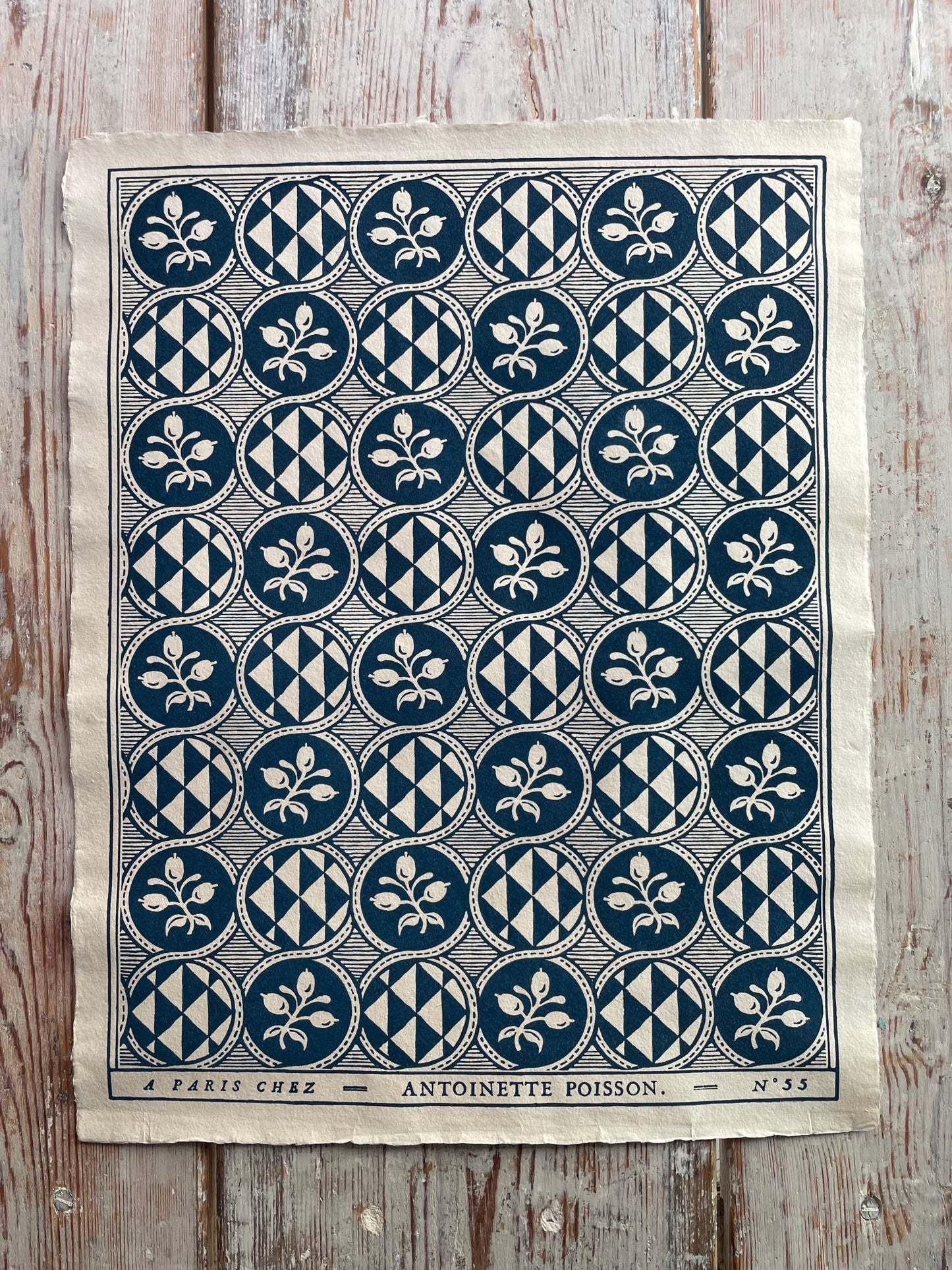 55B 'Olives' Handmade Domino Paper | Antoinette Poisson - Bon Ton goods