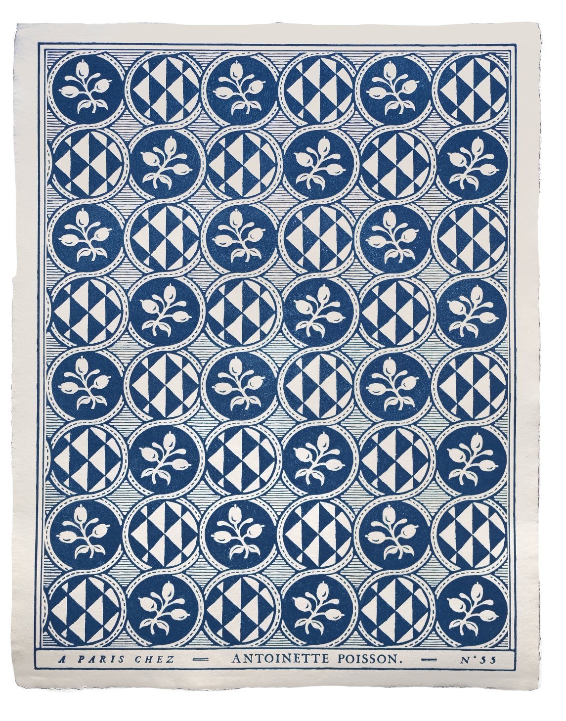 55B 'Olives' Handmade Domino Paper | Antoinette Poisson - Bon Ton goods