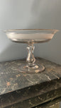 Handblown Glass Bonbonnière with Satin Frosted Band