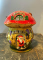 Nostalgic Large Mushroom House with Santa - Papier-Mâche | Nostalgie Christbaumschmuck