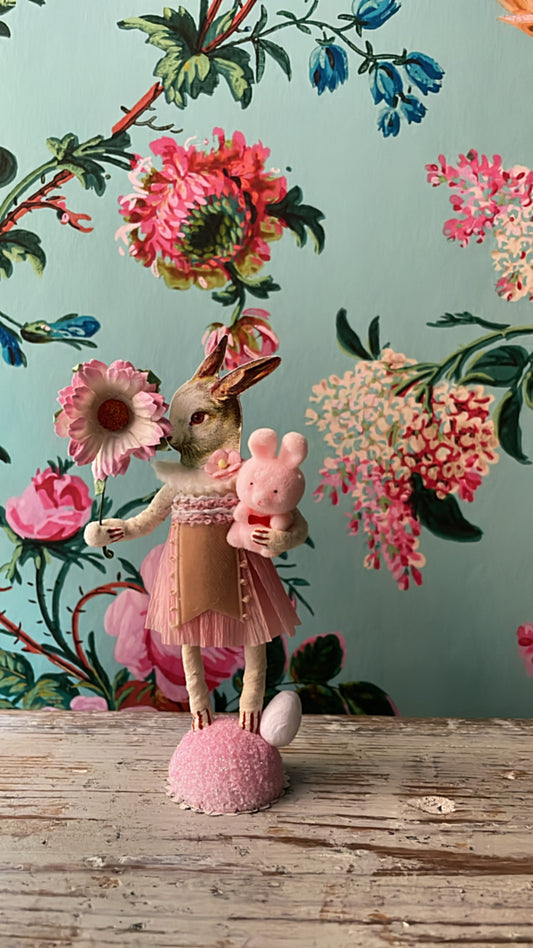 Pink Pretty Bunny Figure