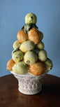 Italian Ceramic Lemon Topiary – Hand-Painted Trompe-l’Œil Fruit Sculpture