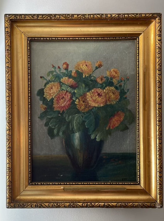 Estate Painting: Flowers - Wooden Frame #2