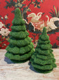 Small Bright Green Christmas Tree - Beaded Papier Mâché | Ino Schaller