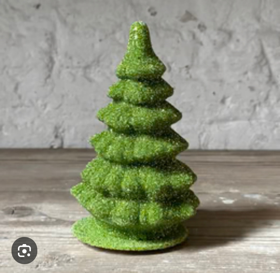 Small Tree Beaded Bright Green - Papier-Mache