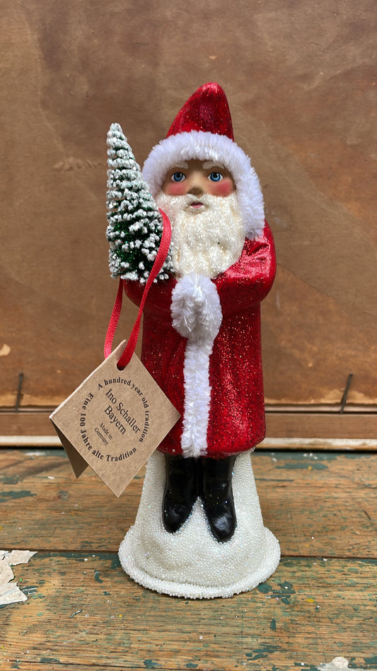 Red Santa with Pipecleaner Trim | Ino Schaller