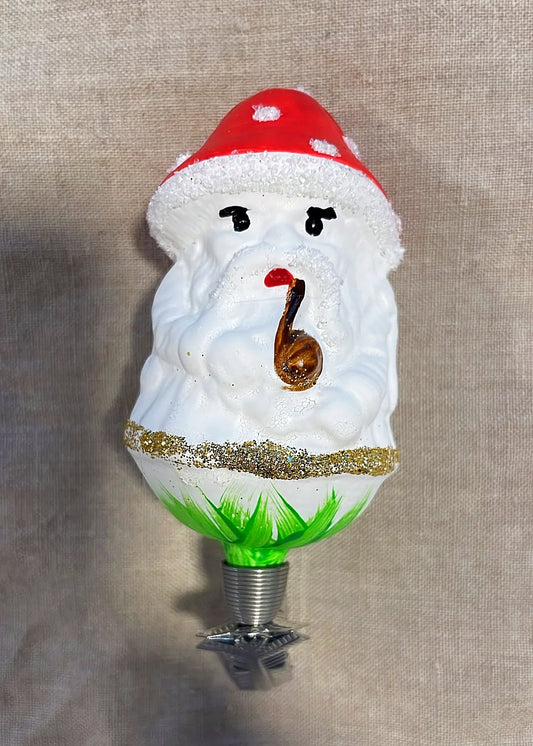Nostalgic Mushroom and Gnome with Pipe | Nostalgie Christbaumschmuck
