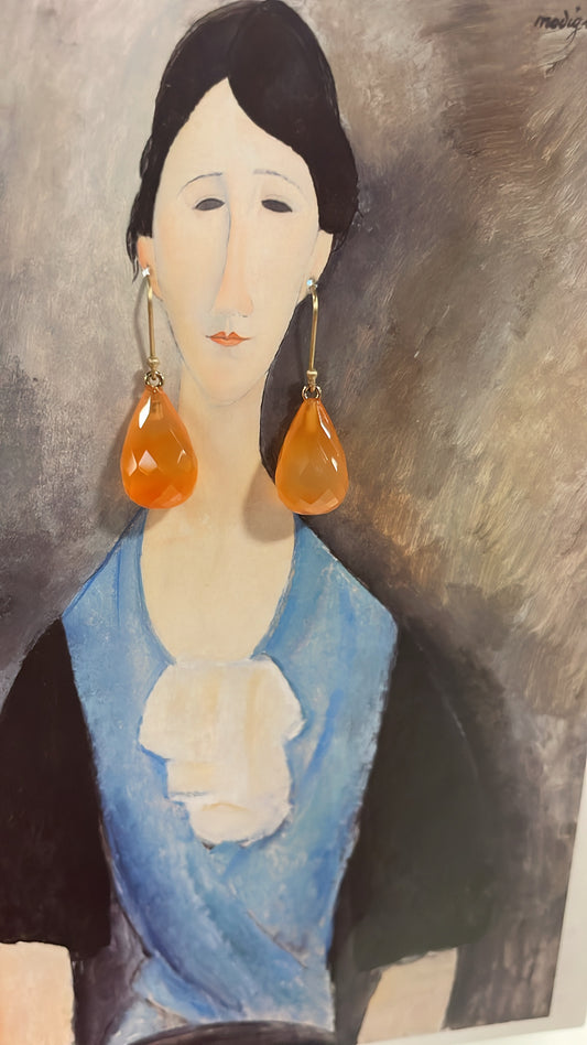 Carnelian Drop Earrings