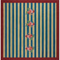 Queen Stripes Bouquet Peacock Tablecloth - 220X350 | Lisa Corti