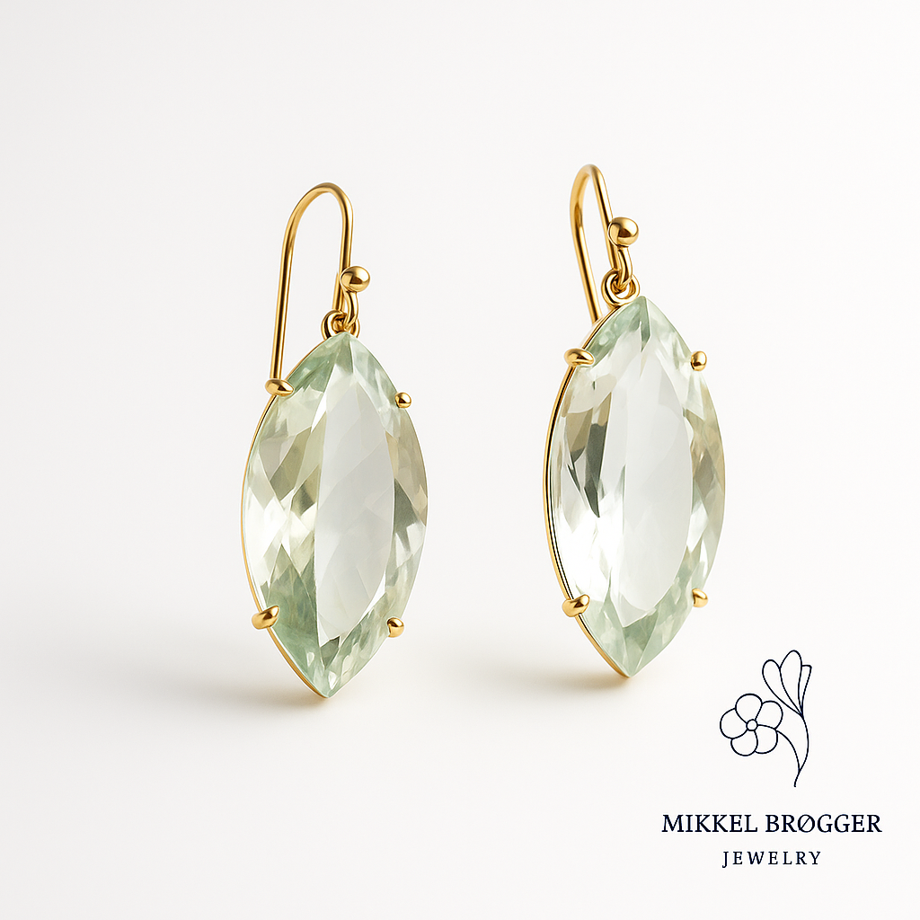 Blue Topaz Gold Earrings | Mikkel Brøgger