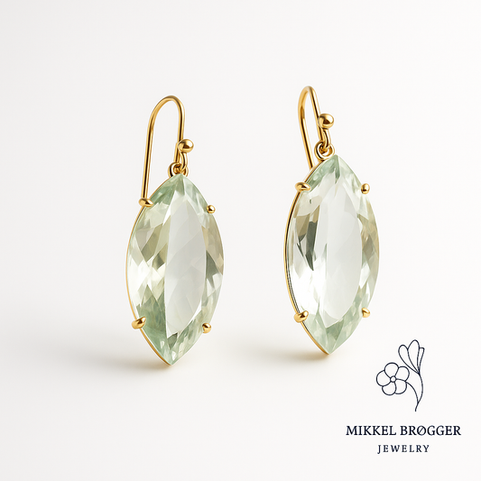 Blue Topaz Gold Earrings | Mikkel Brøgger
