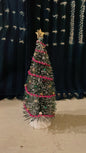 Green and Red Brush Christmas Tree