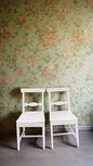 Pair of Vintage Painted Wooden Chairs