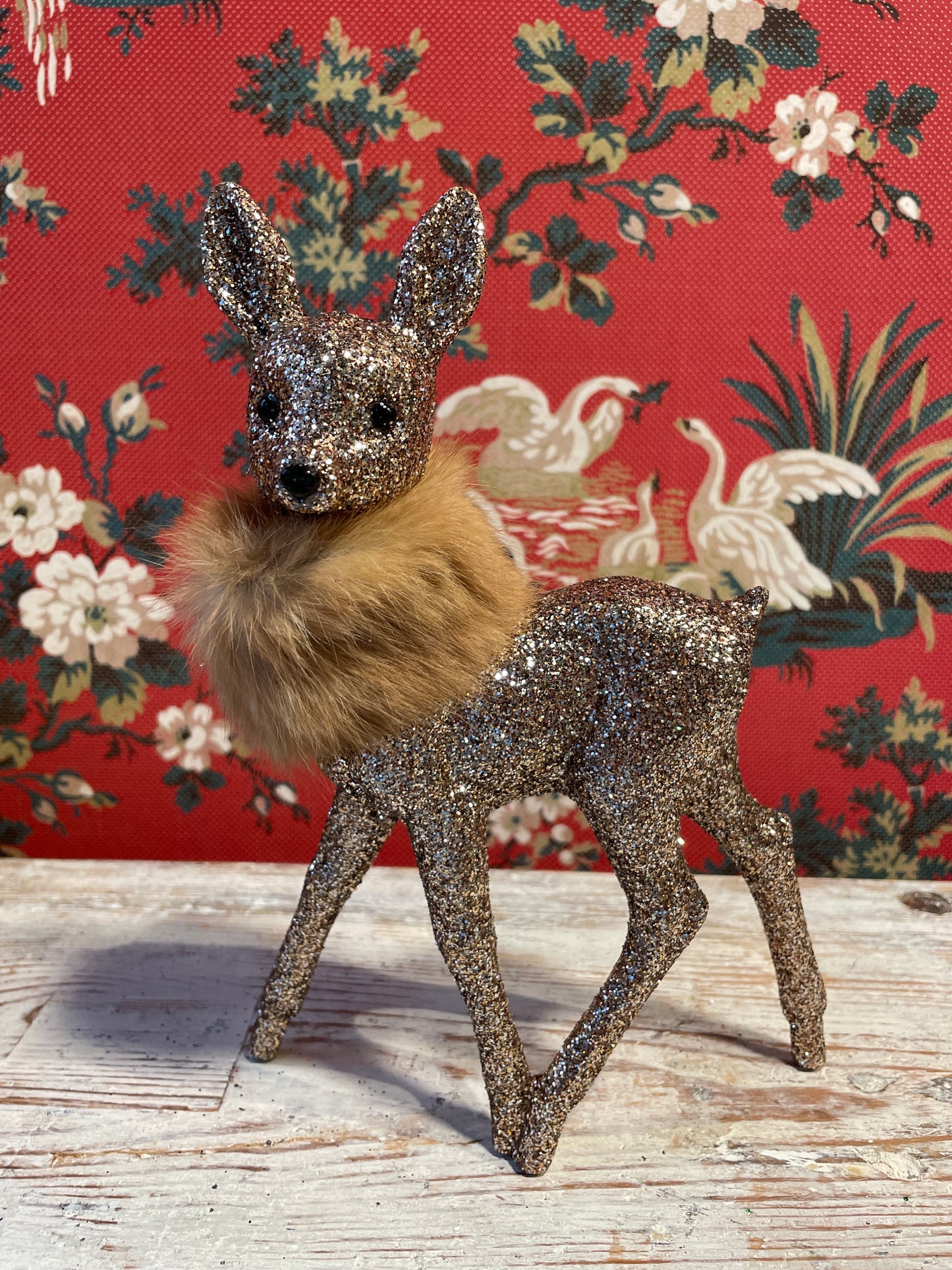 Glitter Bambi - Cinnamon with Fur Collar | Ino Schaller