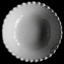 Adélaïde Small Soup Plate, set of 6 by Astier de Villatte, B2B view on black background