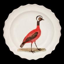 John Derian Red Peruvian Hen Soup Plate, set of 6 by Astier de Villatte, B2B view on black background