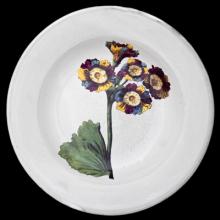 John Derian Lord Willoughbys Soup Plate, set of 6 by Astier de Villatte, B2B view on black background