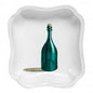 John Derian Green Bottle Soup Plate, set of 6 by Astier de Villatte, B2B view on black background