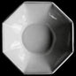Perles Octagonal Soup Plate, set of 6 by Astier de Villatte, B2B view on black background